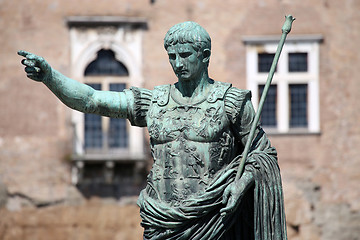Image showing Statue CAESAR Augustus PATRIAE PATER, Rome, Italy