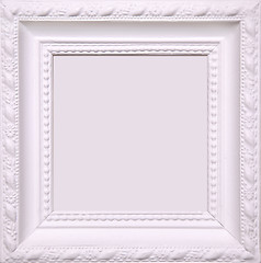 Image showing Blank white picture frame on wall