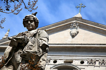 Image showing Statue Pietro Metastasio in Rome, Italy