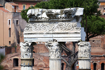 Image showing The Roman Forum ruins in Rome, Italy