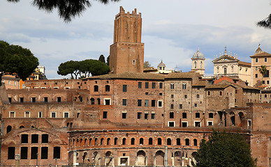 Image showing Trajan\'s Market (Mercati Traianei) in Rome, Italy