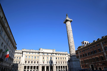 Image showing Square Piazza Colonna in Rome, Italy