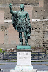 Image showing Statue CAESARI NERVAE Augustus, Rome, Italy