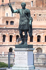 Image showing Statue CAESARI.NERVAE.F.TRAIANO, Rome, Italy