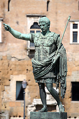 Image showing Statue CAESAR Augustus PATRIAE PATER, Rome, Italy