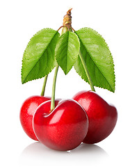 Image showing Three cherries