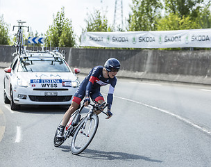 Image showing The Cyclist Marcel Wyss - Tour de France 2014