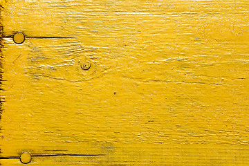Image showing Painted yellow wooden desk