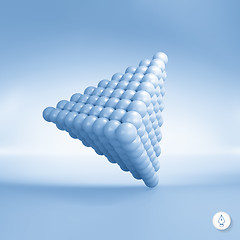 Image showing Pyramid of balls. 3d vector illustration. 