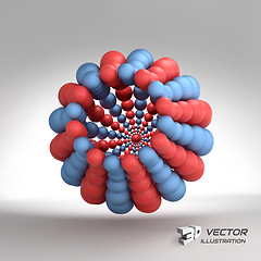 Image showing 3d abstract spheres composition. Vector illustration. 