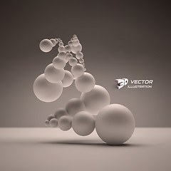 Image showing 3d abstract spheres composition. Vector illustration. 