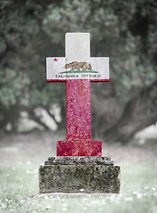 Image showing Gravestone in the cemetery - California