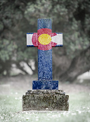Image showing Gravestone in the cemetery - Colorado