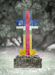 Image showing Gravestone in the cemetery - Central African Republic