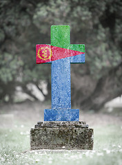 Image showing Gravestone in the cemetery - Eritrea