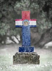 Image showing Gravestone in the cemetery - Missouri