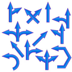 Image showing Blue Arrows