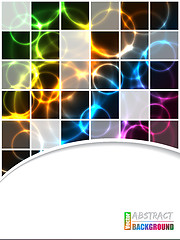 Image showing Cool brochure with squares and color plasma