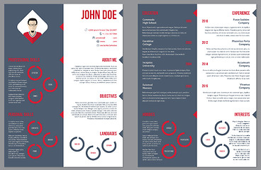 Image showing Two sided resume curriculum vitae 