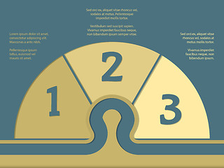 Image showing Simplistic infographic with numbers and options