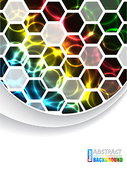 Image showing Cool brochure with hexagons and color plasma