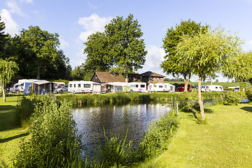 Image showing Lake and Caravans