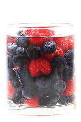 Image showing blueberries ad raspberries