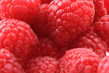 Image showing raspberries background