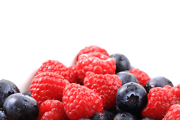 Image showing blueberries ad raspberries