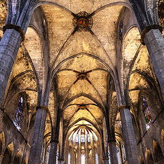 Image showing Gothic church interior