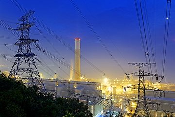 Image showing Power station at night