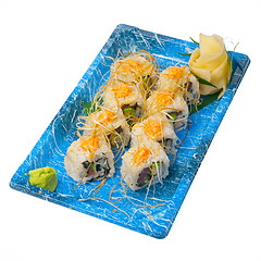 Image showing take away sushi express on plastic tray 