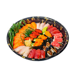 Image showing take away sushi express on plastic tray 