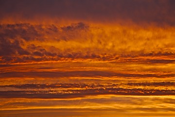 Image showing Clouds at sunset