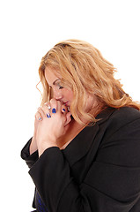 Image showing Business woman praying.