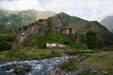 Image showing Shatili town castle