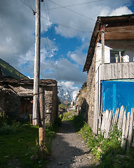 Image showing Towers in mountain village