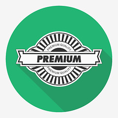 Image showing Premium quality label. Vector illustration. Flat design.