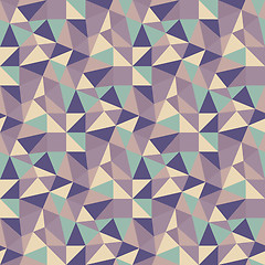 Image showing Geometric triangles background. Mosaic. 