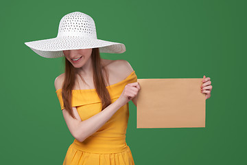 Image showing Woman with parcel