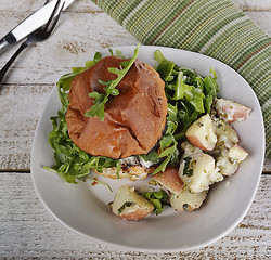 Image showing Salmon Burger