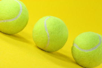 Image showing tennis balls closeup