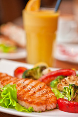 Image showing salmon steak