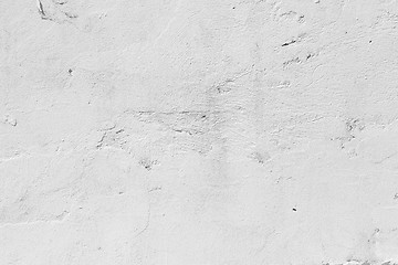 Image showing Grungy white concrete wall background