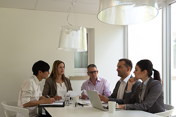 Image showing business meeting in a bright environment