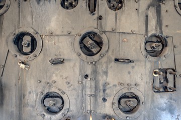 Image showing Industrial worn metal closeup photo