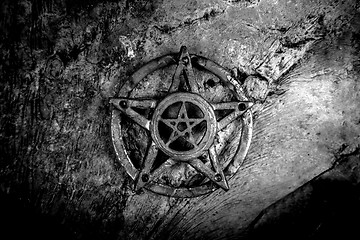 Image showing Pentagram closeup photo