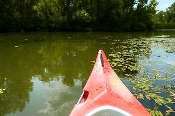 Image showing Canoe on a Lake