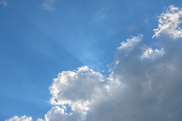 Image showing Beautiful sky with fluffy clouds