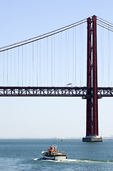 Image showing 25th of April bridge in Lisbon